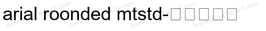 arial roonded mtstd字体转换